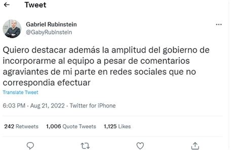 Qui N Es Rubinstein Que Tras Ser Anunciado Por Massa Se Disculp Por