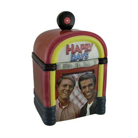 Happy Days Fonzie And Richie Jukebox Ceramic Cookie Jar