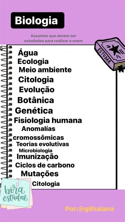 Enem Biologia Enem Dicas Enem Biologia