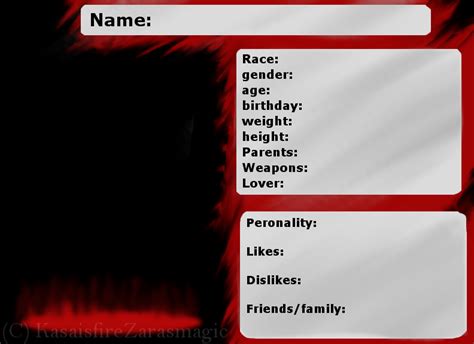 Blank Oc Template Red By Shadowsdemons On Deviantart