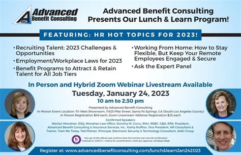 Lunch Learn January 24 2023 HR Hot Topics For 2023 Advanced