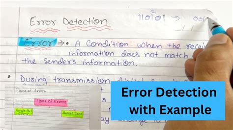 What Is Error Detection In Computer Network Types Of Error Detection