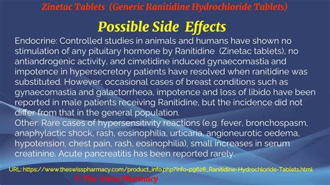 Ppt Zinetac Tablets Generic Ranitidine Hydrochloride Tablets