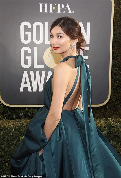 Constance Wu Takes The Golden Globes By Storm In Splendid Nude Ball Gown Daily Mail Online