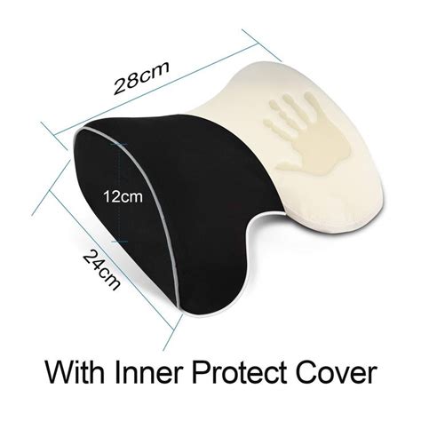 The Side View Of A Black And White Pillow With An Inner Protect Cover