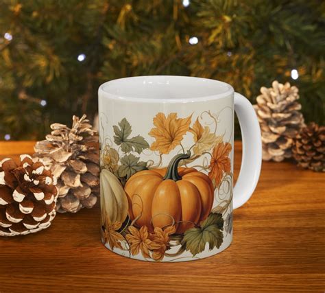 Halloween Pumpkin Fall Mug Oz Autumn Mug Etsy