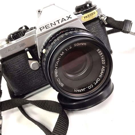 Pentax Me Super Slr 35mm Film Camera W Smc Pentax M 12 50mm Asahi