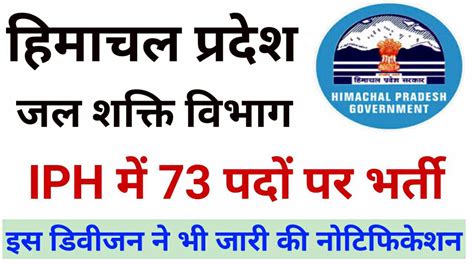 HP IPH Recruitment 2024 Himachal IPH Recruitment 2024