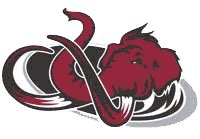 In A Red Circle Black Mammoth Logo