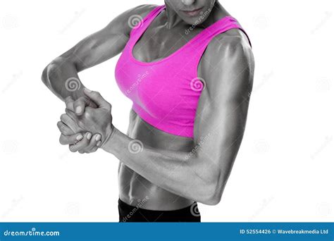 Bodybuilder Flexing Muscles Retro Vector Illustration Cartoondealer
