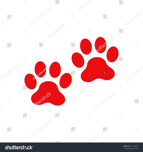 11,961 Red paw prints Images, Stock Photos & Vectors | Shutterstock