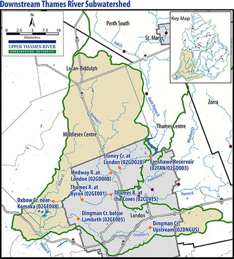 Downstream Thames River Stream Gauges Upper Thames River Conservation