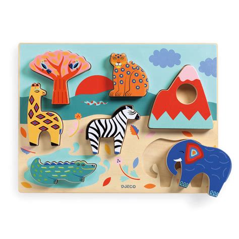 Puzzle Legno In Rilievo Safari Puzzle E Rompicapo Puzzle Per