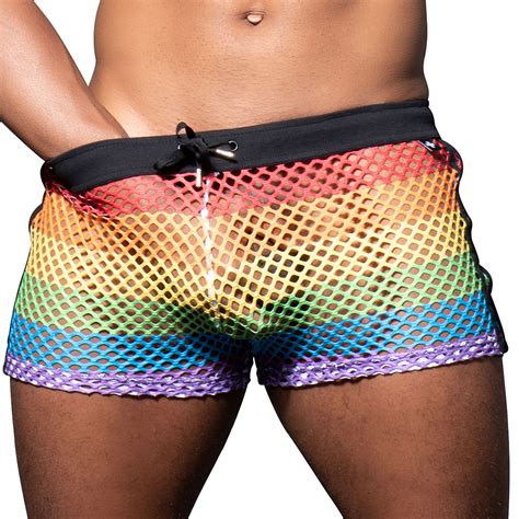 Andrew Christian Pride Mesh Shorts Rainbow Inderwear