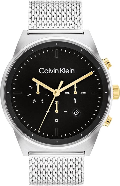 Calvin Klein Analogue Multifunction Quartz Watch For Men With Silver