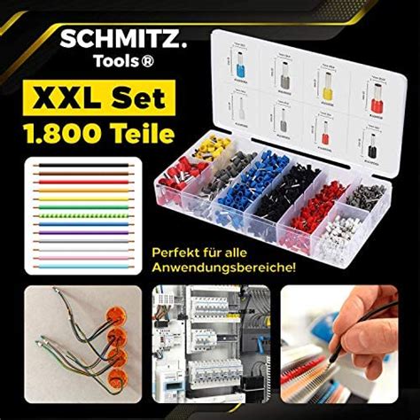 Crimpzangen Aderendhülsen Set von SCHMITZ Tools 1800 Teile Premium