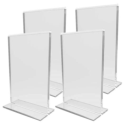 Buy CPI Acrylic Display Stand 4X6 Inch A6 T Shape Sign Holder Double