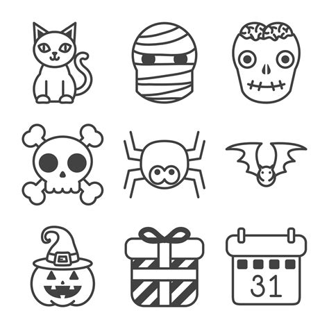 Conjunto De Iconos De Halloween 1934807 Vector En Vecteezy