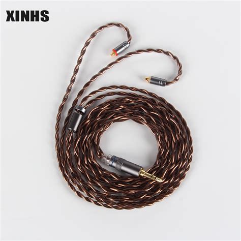 Xinhs Earphone Cable Core N Singlecrystal Copper Plated Silver Dark