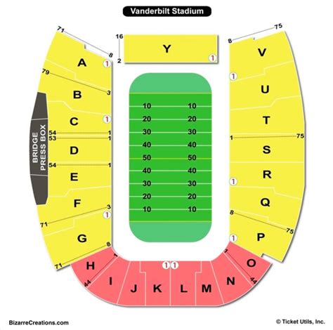 Vanderbilt University Football Stadium Seating Chart Stadium Seating Chart