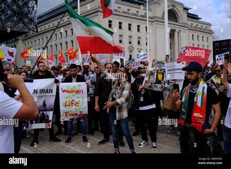 Victoria Square Birmingham Uk Nd Oct Protesters Gather To