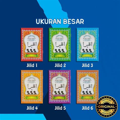 Buku Iqro Iqro Jilid 1 6 Cara Cepat Belajar Membaca Alquran