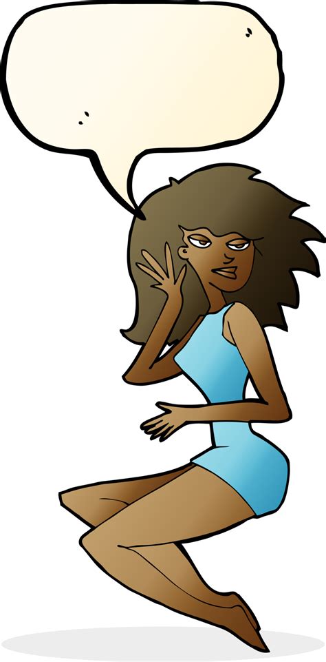 Cartoon Sexy Woman With Speech Bubble 45127700 Png