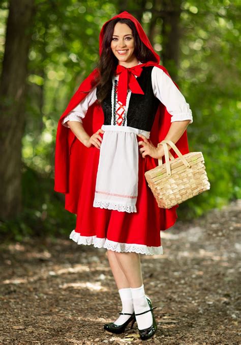 Plus Size Little Red Riding Hood Costume Dress for Women