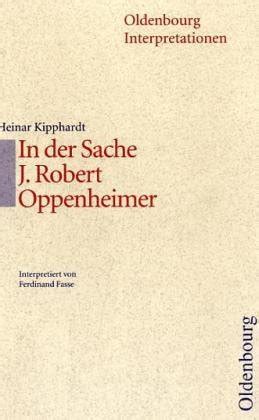 In Der Sache J Robert Oppenheimer