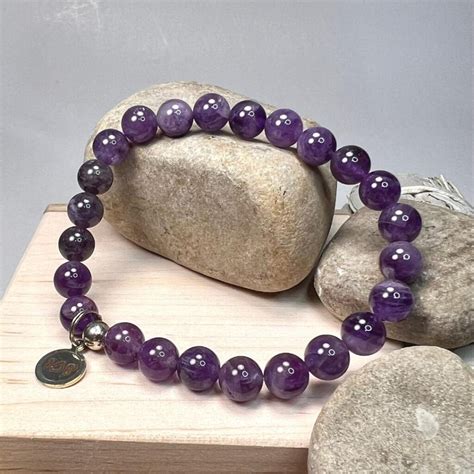 Amethyst Gemstone Bracelet One Zero Eight Mala Jewelry