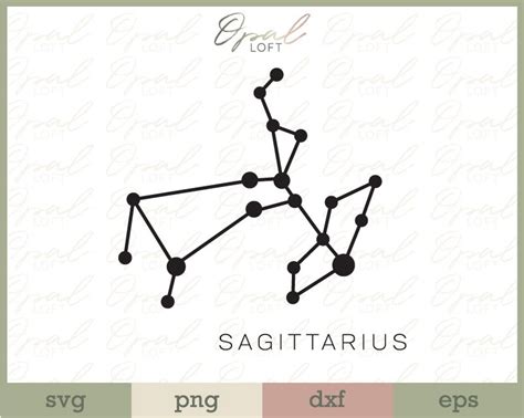 Sagittarius Constellation Cut File Constellation Svg Etsy