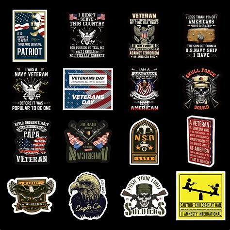 50pcs Honoring Veterans Stickersveterans Day Etsy