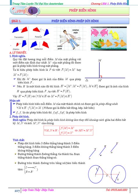 Phép dời hình và phép đồng dạng - TOANMATH.com