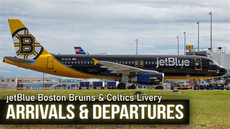 4K Planespotting Bermuda JetBlue Boston Bruins Boston Celtics