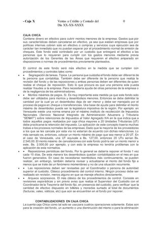 Efectivo Caja Chica Pdf Descarga Gratuita