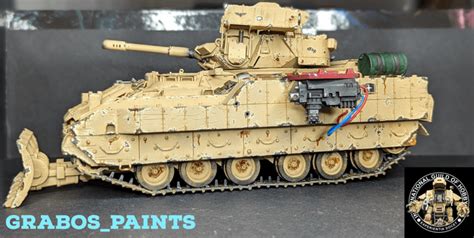 This Bradley tank was modified to fit into the 40k universe. Thoughts ...