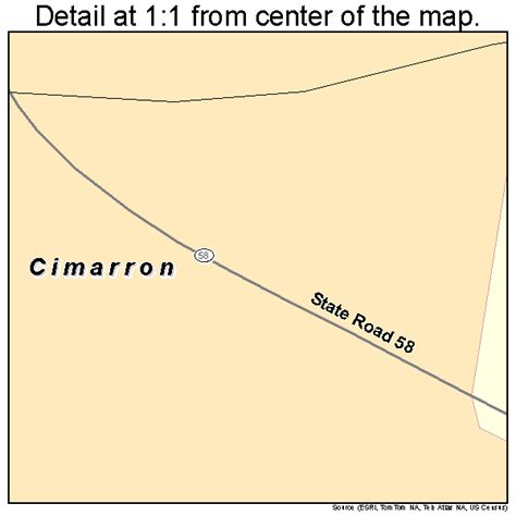 Cimarron New Mexico Street Map 3515440