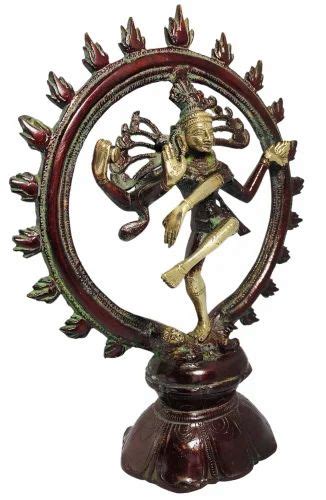 Nirmala Handicrafts Brass Nataraja Lord Shiva Statue Antique Plain Work