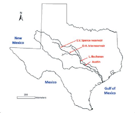 Map Of Colorado River Through Texas Get Map Update