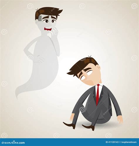 Cartoon Dead Businessman And His Soul Stock Vector - Image: 41120143