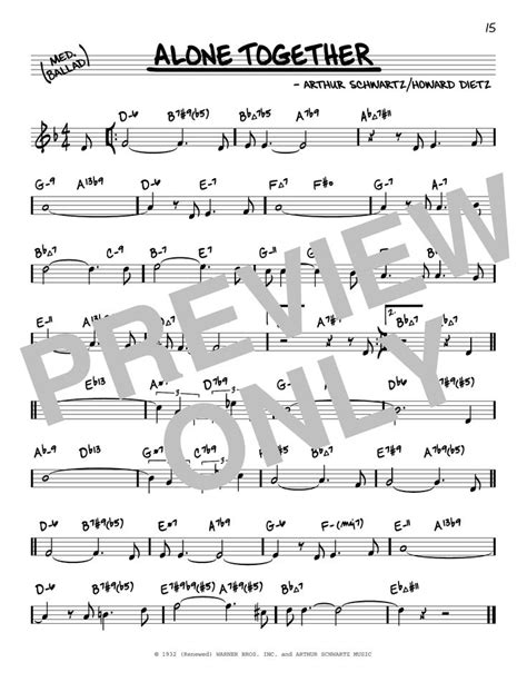 Arthur Schwartz Alone Together Arr David Hazeltine Sheet Music Notes