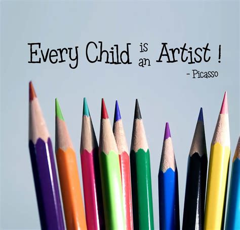 Every child is an artist Wall Decal Picasso quote by stixdesign