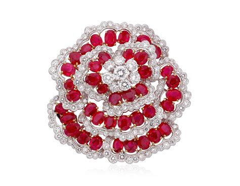 Ruby And Diamond Brooch Christies