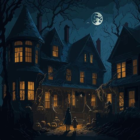 Premium Vector Halloween Spooky House