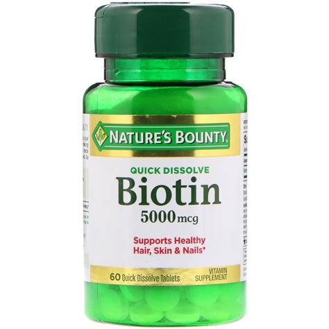 Nature S Bounty Biotin Mcg Quick Dissolve Tablets By Iherb