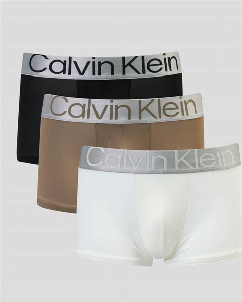 Shop Calvin Klein Reconsidered Steel Micro Low Rise Trunk 3 Pack In