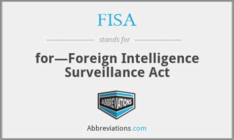 Fisa Forforeign Intelligence Surveillance Act