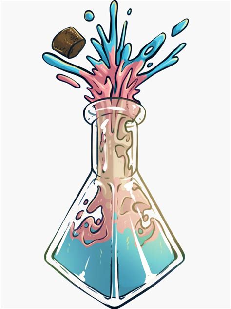 Lgbt Potion Bottle Trans Sticker For Sale By Birdyboiart Redbubble