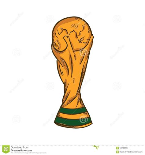 Mundo Tattoo World Cup Trophy Simple Illustration Black And Grey