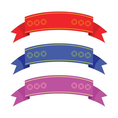 Vector coloured ribbons collection on white 35286168 Vector Art at Vecteezy